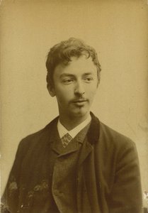 Retrato de Vilhelm Hammershøi 1864-1916, 1891. de Photo studio Müller and Co..