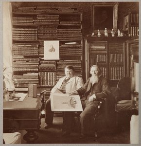 Pyotr Alexandrovich Efremov e Alexey Petrovich Bakhrushin, 1896-1900 de Photo studio of Mikhail Volkov
