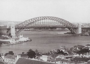Ponte do Porto de Sydney (foto a p/b)