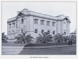 A Biblioteca Mitchell, Sydney (foto p/b) de Photographer Australian