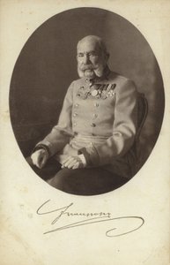 Imperador Francisco José I da Áustria (fotografia a preto e branco)