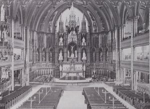 Interior da Catedral de Notre Dame, Montreal (foto a p/b)