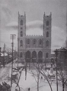 Notre Dame in Winter, Montreal (foto a p/b) de Photographer Canadian