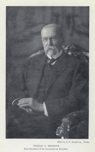 Checoslováquia: Thomas G Masaryk, Primeiro Presidente da República da Checoslováquia (foto a p/b)