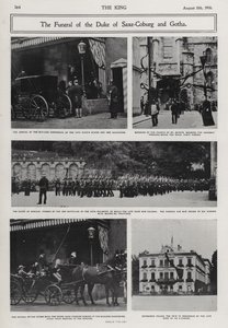 Funeral de Alfred, Duque de Saxe-Coburg e Gotha, segundo filho da Rainha Vitória e do Príncipe Alberto, Coburg, Alemanha de Photographer German