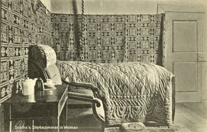 Sala da morte de Goethe, Weimar (foto colorida) de Photographer German
