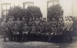 Grupo de oficiais do exército alemão (foto a p/b) de Photographer German