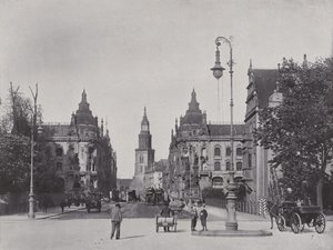 Kaiser Wilhelm-Brucke e Kaiser Wilhelm-Strasse (foto a p/b) de Photographer German