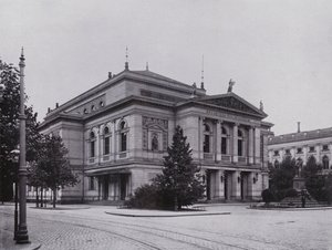 Leipzig: Monumento Gewandhaus E Mendelssohn (foto a p/b) de Photographer German