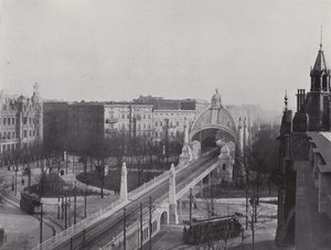 Nollendorfplatz, estação Der Hochbahn (foto a p/b) de Photographer German