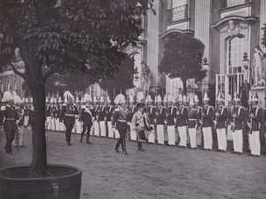Potsdam, Recepção do Príncipe pelo Imperador no Palácio Novo (foto a p/b) de Photographer German