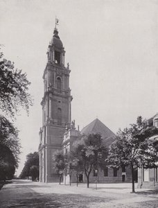 Potsdam, Igreja Garrison (foto a p/b) de Photographer German