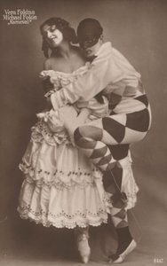 Dançarinos de ballet russos Vera Fokina e Michel Fokine no Carnaval, c1910 (foto p/b) de Photographer German