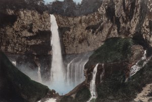 Japão, c.1912: Kegon Fall, Nikko (foto) de Photographer Japanese