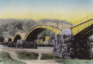 Japão, c.1912: Kintaikyo, Lit "Ponte de Damask Girdle", anotada no Japão, província de Suwo (foto) de Photographer Japanese
