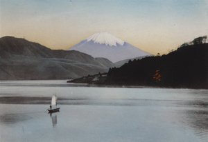 Japão, c.1912: Monte Fuji do Lago Hakone (foto) de Photographer Japanese