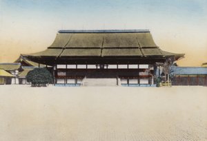 Japão, c.1912: Shishinden Hall, no Palácio de Kyoto, foi usado para o público do ano novo, e outras grandes cerimônias; A entronização do atual imperador foi realizada aqui em 1868, Kyoto (foto)