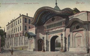 Sublime Porte, Constantinopla (foto a cores) de Photographer Turkish