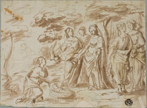 Descoberta de Moisés de Pier Francesco Mola