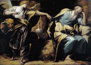 O sonho de Elijah, detalhe. (óleo sobre tela