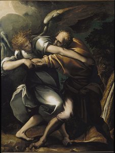 A luta de Jacob com o Anjo. (óleo sobre tela