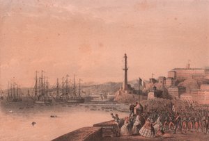 Aterragem de tropas francesas em Génova, Ligúria de Blaise Nicolas Le Sueur