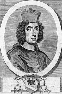 Retrato de Giambattista Rubini (1642-1707), cardeal e bispo italiano, gravura de Blaise Nicolas Le Sueur