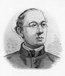 Retrato de Joseph Hergenroether (1824-1890), historiador e cardeal alemão, e primeiro Cardeal-Prefeito dos Arquivos do Vaticano, gravura de Blaise Nicolas Le Sueur