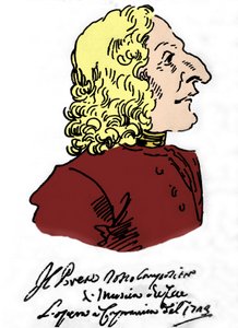 Antonio Vivaldi (1678 - 1741), Cartoon de Pierre Leone Ghezzi (1674 - 1755)
