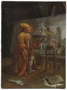 Paolo de Matteis em seu estúdio de Pier Leone Ghezzi