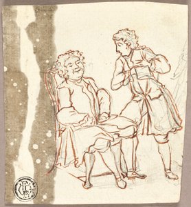 Dois cavalheiros em trajes do século XVIII de Pier Leone Ghezzi
