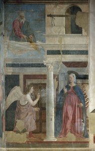 Anunciação - Fresco, c.1455 de Piero della Francesca