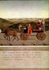 Díptico do triunfo de Federico da Montefeltro e Battista Sforza, detalhe (Tempera sobre madeira de Piero della Francesca
