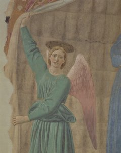 A Madonna del Parto, c.1450-70 (detalhe) (pós restauração) (ver também 75561, 169194 e 172471) de Piero della Francesca