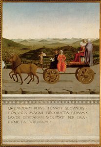 Triunfo da Duquesa de Urbino, Battista Sforza (têmpera sobre madeira) de Piero della Francesca