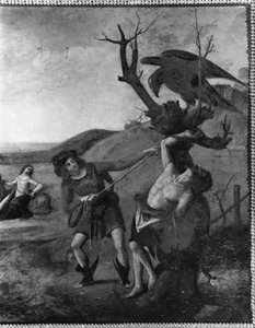 O mito de Prometeu, c.1515 (detalhe) de Piero di Cosimo