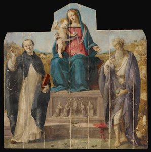 Virgem e Menino com São Vicente Ferrer e Jerônimo de Piero di Cosimo