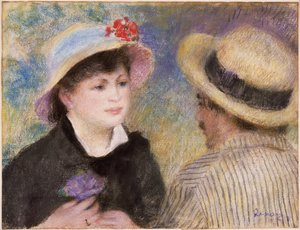 Casal num barco (alegadamente Aline Charigot e Renoir)