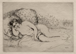 Mulher nua reclinada de Pierre-Auguste Renoir