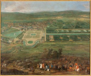Vista do castelo de Fontainebleau de Pierre Denis Martin