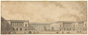Primeiro projeto de reconstrução do Palácio de Versalhes apresentado ao rei Luís XVI, c. 1785 de Pierre Adrien Paris