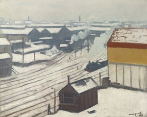Gare Montparnasse na neve, 1913 de Albert Marquet