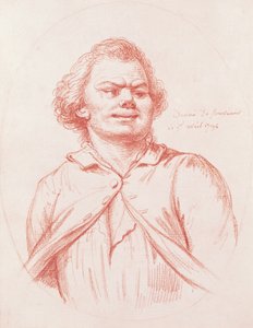 Danton conduziu a sua execução, 1794 (giz vermelho no papel)