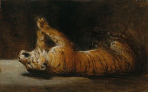 Tigre a brincar (óleo sobre tela)