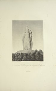 Cume da montanha de Organos, Actopan, gravado por Bouquet, ilustração de 