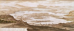 A cidade do México, de "Voyages aux Regiões Equinoxales du Nouveau Continente" por Alexander von Humboldt (1769-1859) 1810
