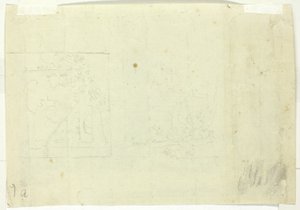Dois esboços de um parque de Pierre Antoine Mongin