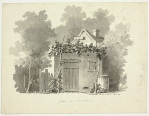 Vista do parque de Versailles: Cabana Rústica