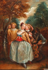 Uma cena da Commedia dell