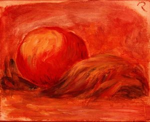 Maçã com Folha de Pierre Auguste Renoir